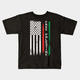 Free Palestine Flag Kids T-Shirt